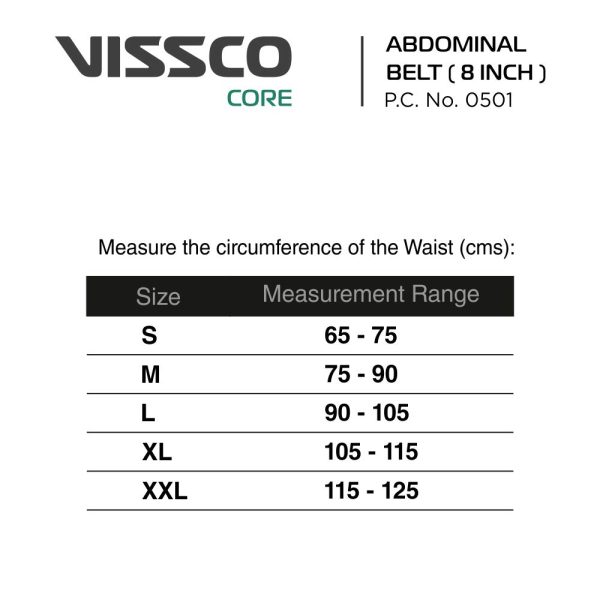 Vissco Abdominal Belts - Large (8-inch Width)