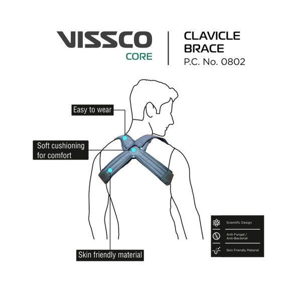 Visco Clavicle Brace: Infant Improved Velcro