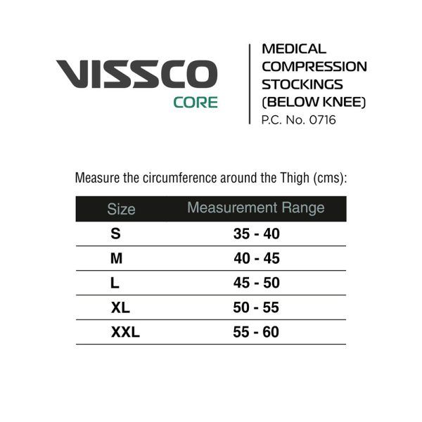 Vissco Medical Compression Stockings (Below Knee)