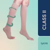 Sorgen Classique (Lycra) Medical Compression Stockings for Varicose Veins Class 2 Knee Length in Eco-Friendly Zip Pouch