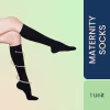 Sorgen Maternity Support Socks To Reduce Pain And Swelling During Pregnancy,Perfect Healthy Gift For Mom-To-Be (Black)