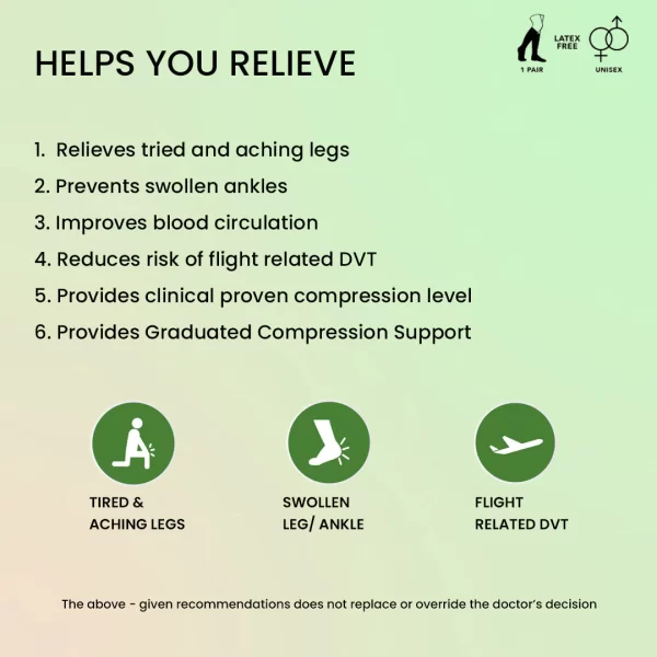 Sorgen Travel Support Socks relieves tired and aching legs, pain and swellings, prevents flight-related DVT and edema- A MUST have in your travel kit